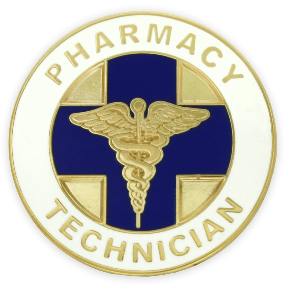Handcrafted Pharmacist (RX) Cloisonné Pin - Gold Plated, Individually Made Medical Emblem Jewelry