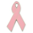 thumbnail image 1 of PinMart Pink Breast Cancer Awareness Ribbon Enamel Lapel Pin with Magnetic Back, 1 of 3