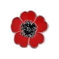 thumbnail image 1 of PinMart Poppy Flower Remembrance Memorial Day Enamel Lapel Pin with Magnetic Backing - Patriotic Decorations for Mens Suits - Single or Bulk Poppies For Memorial Day, 1 of 3