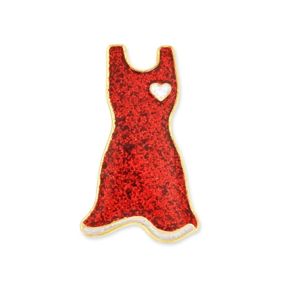 PinMart Red Dress Heart Disease Awareness Enamel Lapel Pin Unisex Jewelry Brooch Pin with Secure Clutch Back