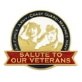 thumbnail image 1 of PinMart Salute to Our Veterans Man and Woman Lapel Pin-Proud Patriotic USA Flag Enamel Pin, 1 of 6