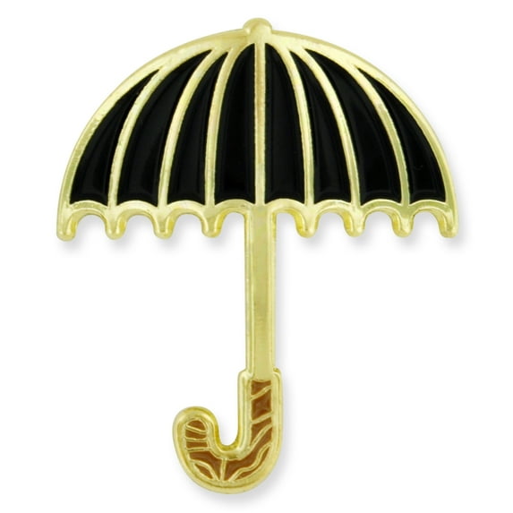 PinMart Springtime Enamel Lapel Pin - Umbrella Brooch Lapel Pin