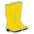 thumbnail image 1 of PinMart Springtime Enamel Lapel Pin - Yellow Rubber Rain Boots Brooch Lapel Pin, 1 of 3
