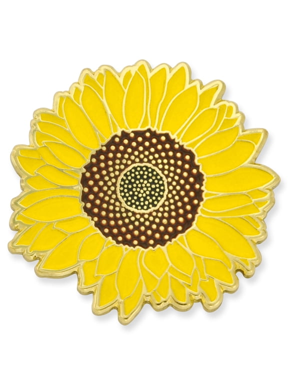 Springtime Enamel Lapel Pin – Yellow Sunflower Brooch Lapel Pin – Celebration Jewelry for Women and Men – Cute Seasonal Clothes Decoration – Gold Plated Enamel Pin with Secure Clutch Back