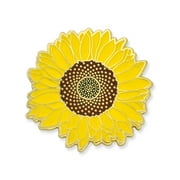 PinMart Springtime Enamel Lapel Pin   Yellow Sunflower Brooch Lapel Pin   Celebration Jewelry for Women and Men   Cute Seasonal Clothes Decoration   Gold Plated Enamel Pin with Secure Clutch Back