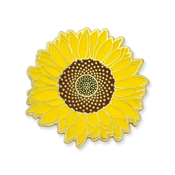 PinMart Springtime Enamel Lapel Pin – Yellow Sunflower Brooch Lapel Pin – Celebration Jewelry for Women and Men – Cute Seasonal Clothes Decoration – Gold Plated Enamel Pin with Secure Clutch Back