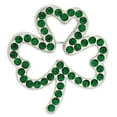thumbnail image 1 of PinMart St. Patrick's Day Lapel Pin – Green Rhinestone Shamrock Jewelry for Women and Men – Irish Culture Celebration Pin – Rhinestones and Nickel Plated Enamel Brooch with Locking Back, 1 of 5
