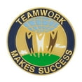 thumbnail image 1 of PinMart Teamwork Makes Success Motivation Enamel Lapel Pin - 10 Pack of Lapel Pins, 1 of 3