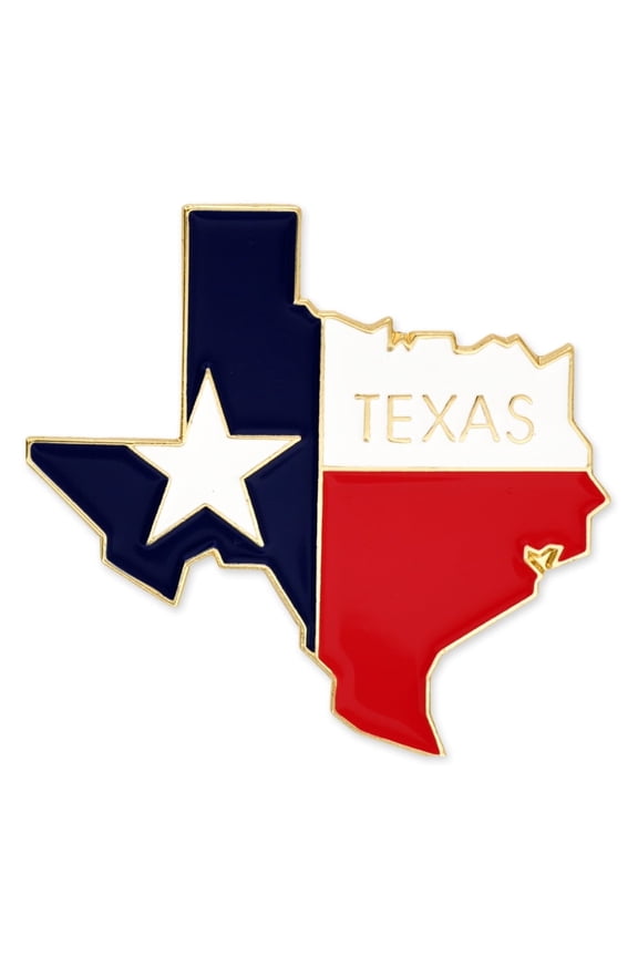 Texas Shape Flag Lapel Pin - 100 Pack