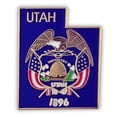 thumbnail image 1 of PinMart Utah Shape Flag Enamel Pins – Gold Plated US State Lapel Pins - 25 Pack, 1 of 3