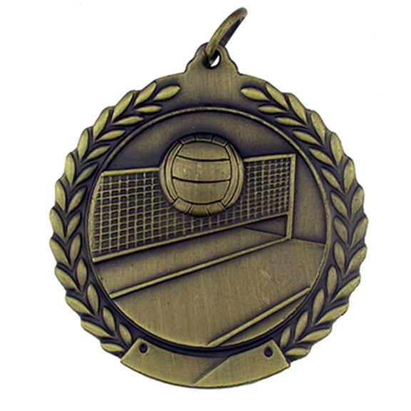PinMart Volleyball Award Medals, Gold, 5 Pack