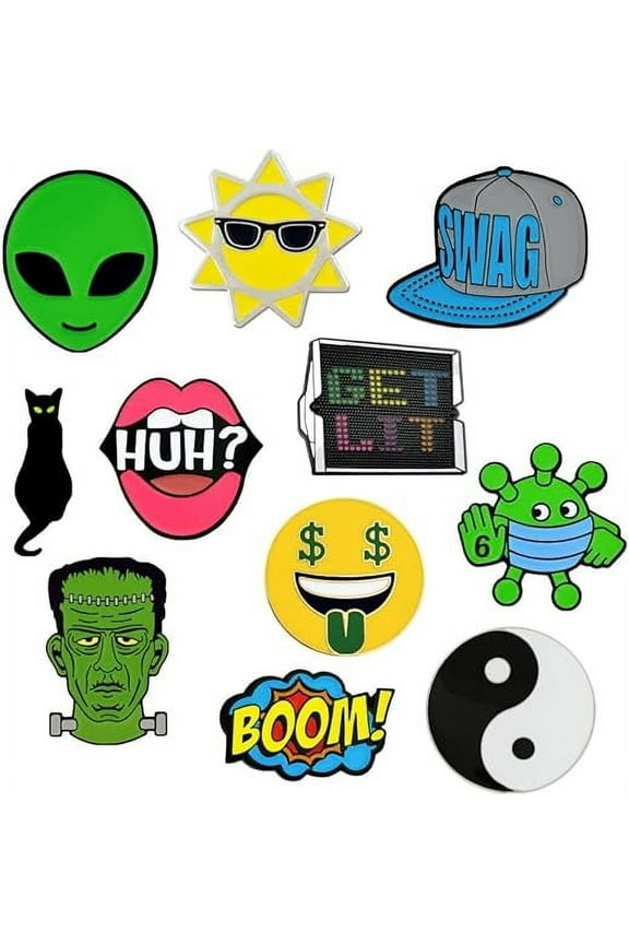 's 11 Pieces Weird Enamel Pins Set Funny Lapel Pins - Collectible Pin Set for Backpacks or Hats