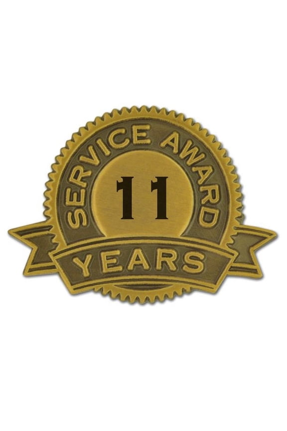 's 11 Year of Service Award Lapel Pin - 1 Piece