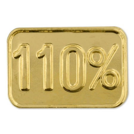 PinMart's 110% Gold Corporate Employee Student Recognition Service Lapel Pin
