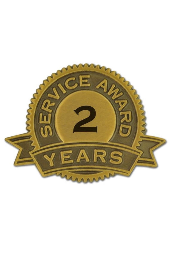 's 2 Year of Service Award Lapel Pin - 5 Pack