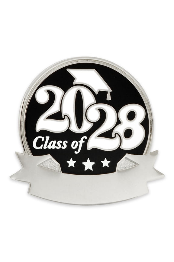 's 2028 Graduate Engravable Pin – Silver