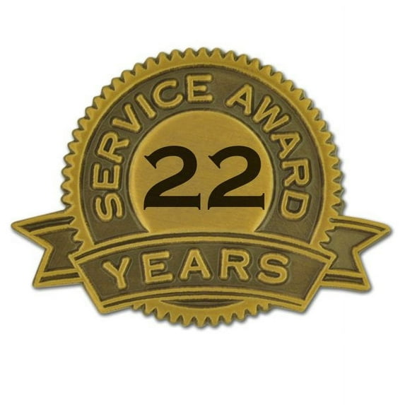 PinMart's 22 Year of Service Award Lapel Pin - 1 Piece