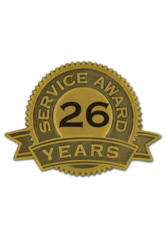 's 26 Year of Service Award Lapel Pin - 1 Piece