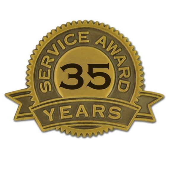 PinMart's 35 Year of Service Award Lapel Pin - 10 Pack