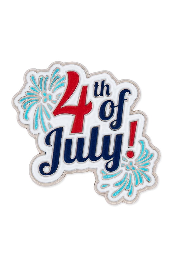 s 4th of July Lapel Pin  Patriotic Glitter Enamel Pin with Fireworks Design, Red White Blue American Independence Day Pin for Hats, Backpacks, Lanyards, Parades, Parties, Gifts - 25 Pack