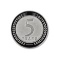 thumbnail image 1 of PinMart 5 Years of Service Award Black Button Pins, 25-Piece Enamel Lapel Pins, 1 of 3