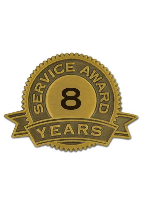 's 8 Year of Service Award Lapel Pin - 1 Piece