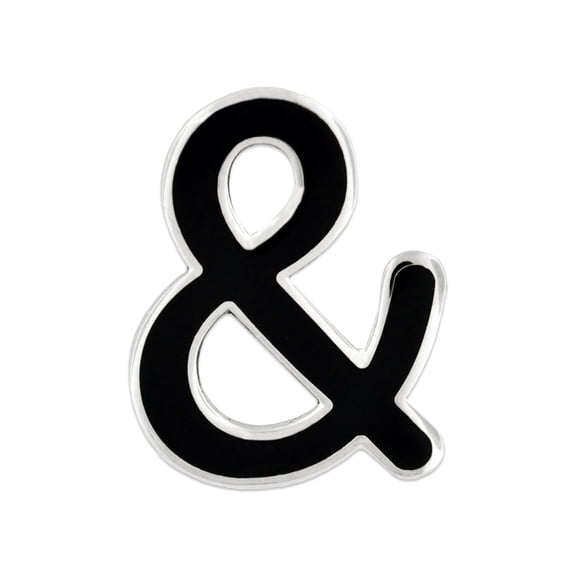 PinMart's Ampersand And Symbol Enamel Lapel Pin
