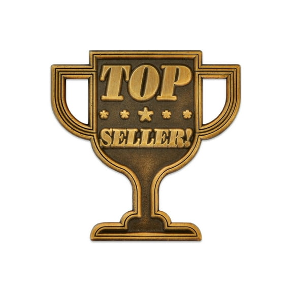 PinMart's Antique Gold Trophy Recognition Corporate Lapel Pin