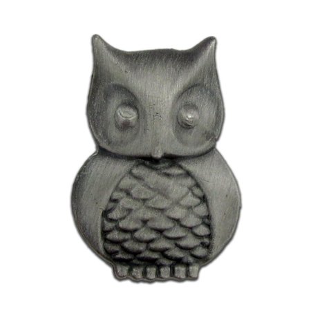 PinMart's Antique Silver Owl Lapel Pin Jewelry