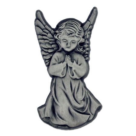 PinMart's Antique Silver Praying Angel Spiritual Lapel Pin