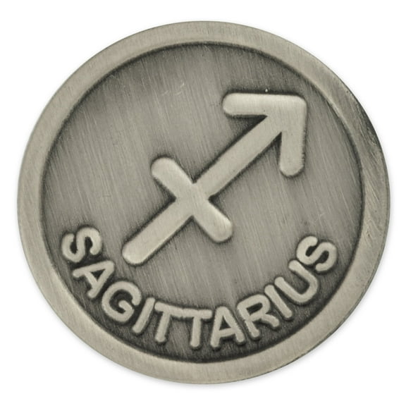 PinMart's Antique Silver Sagittarius Zodiac Pin