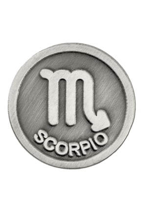 's Antique Silver Scorpio Zodiac Pin