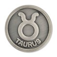 thumbnail image 1 of PinMart's Antique Silver Taurus Zodiac Pin, 1 of 3