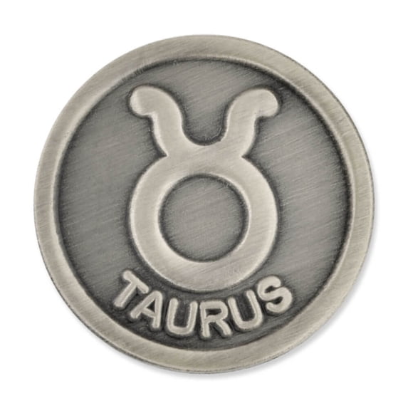 PinMart's Antique Silver Taurus Zodiac Pin