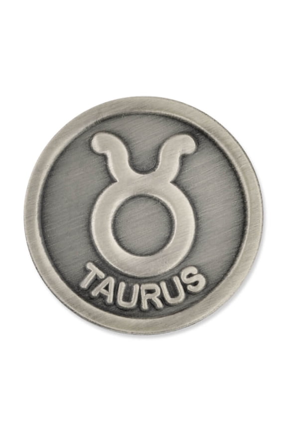 's Antique Silver Taurus Zodiac Pin