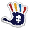 thumbnail image 1 of PinMart's Autism Awareness Puzzle Piece and Hand Print Enamel Lapel Pin - 5 Pack, 1 of 8