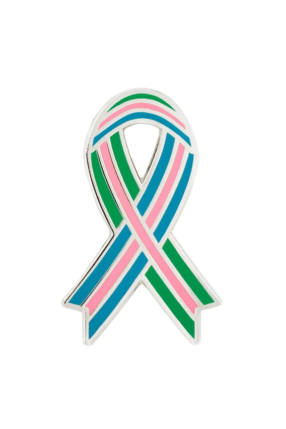 's Awareness Ribbon Pin - Metastatic Breast Cancer - 5 Pack