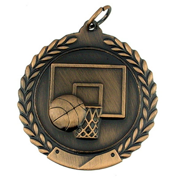 PinMart's Basketball Award Single and Bulk Medals - 10 Pack of Bronze Unisex Award