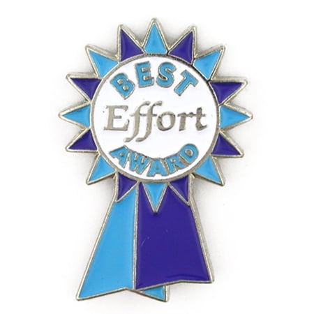 PinMart's Best Effort Award Blue Ribbon Enamel Lapel Pin