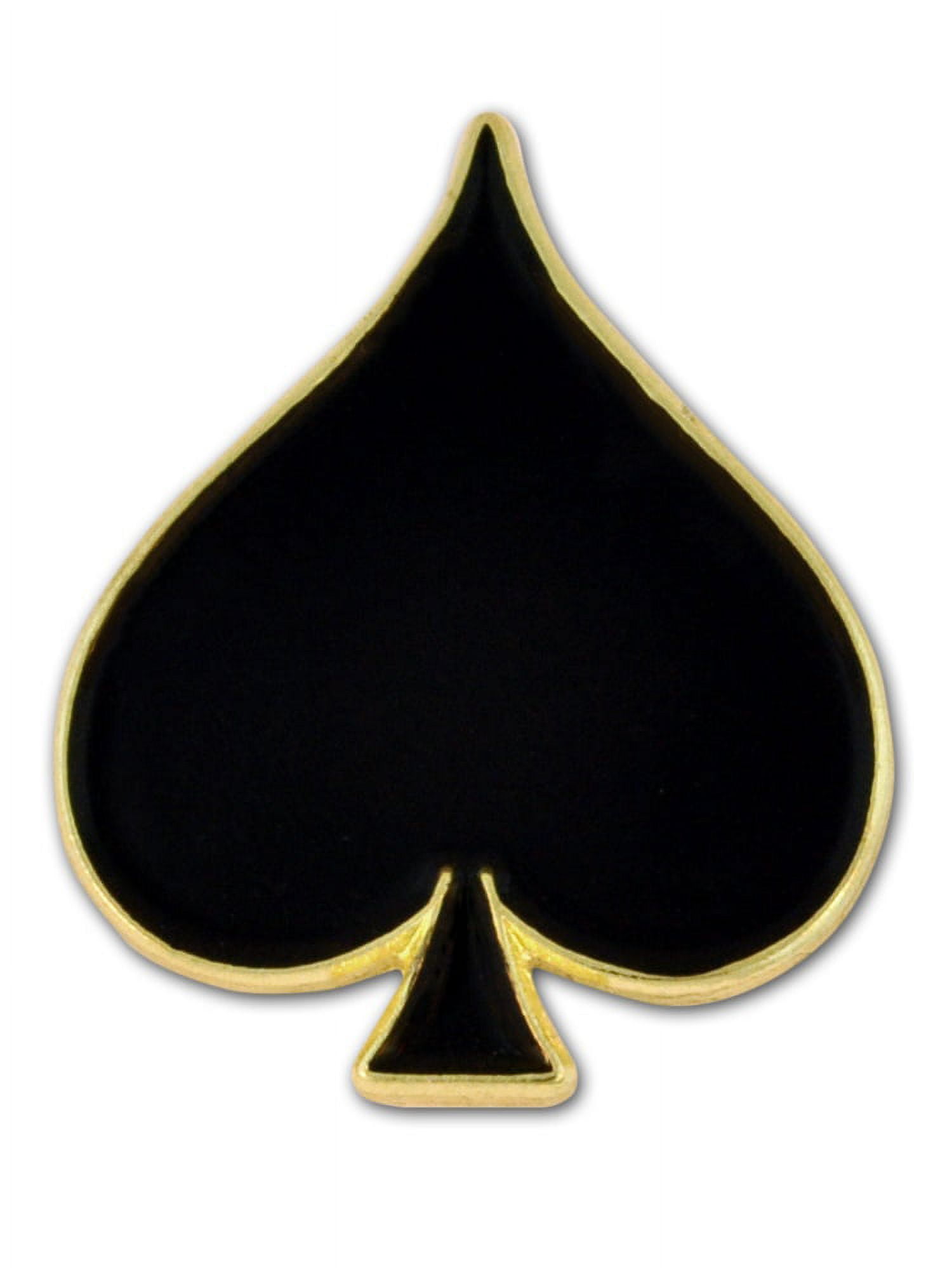 Playing Card Suit Enamel Lapel Pin - 1 Inch Casino Design For Poker Lovers & Staff