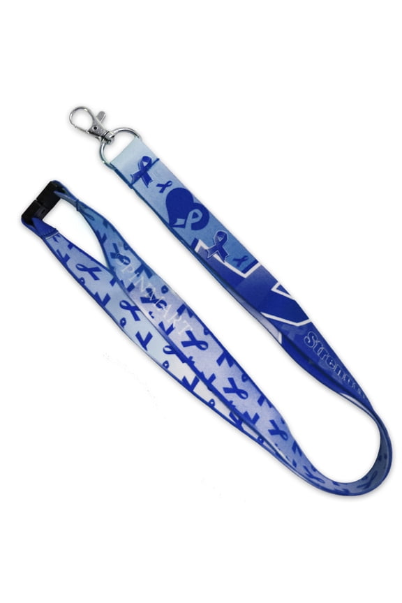 's Blue Awareness Ribbon Lanyard Neck Ribbon Key chain