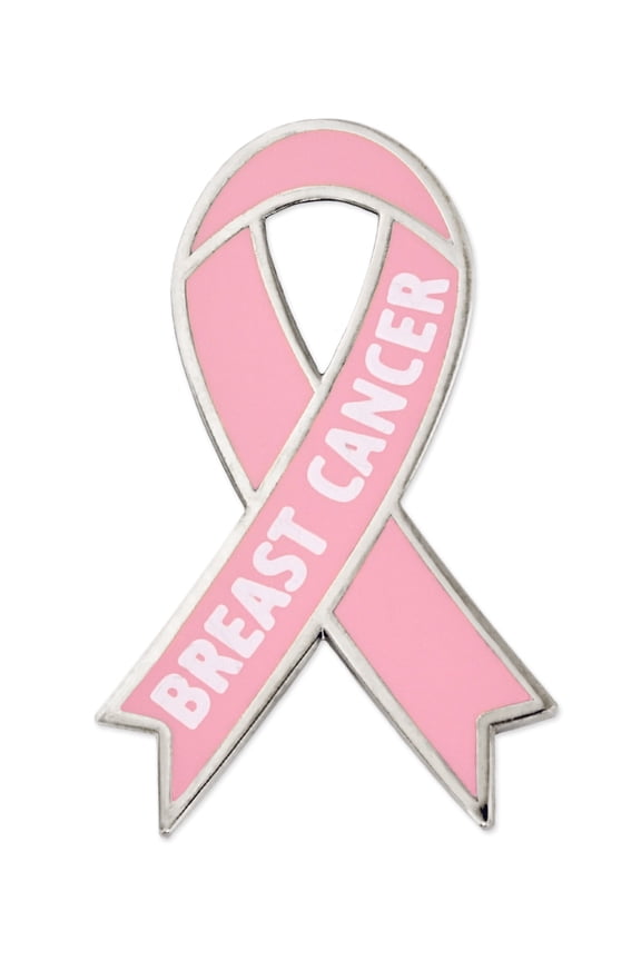 's Breast Cancer Pink Awareness Ribbon Enamel Lapel Pin