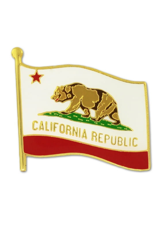 PinMart's California US State Flag CA Enamel Lapel Pin
