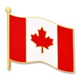 thumbnail image 1 of PinMart's Canada Canadian World Flag Maple Leaf Enamel Lapel Pin, 1 of 8