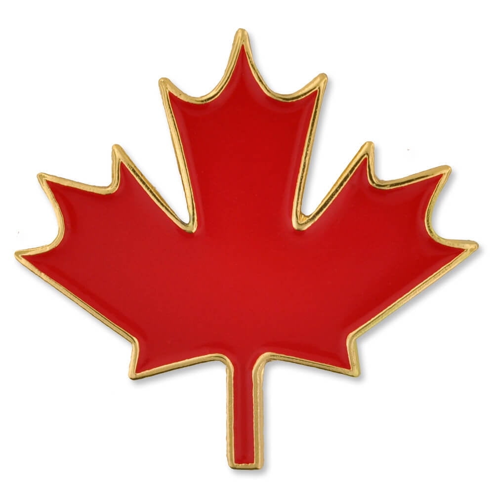 PinMart's Canadian Red Maple Leaf Canada Enamel Lapel Pin - Walmart.com