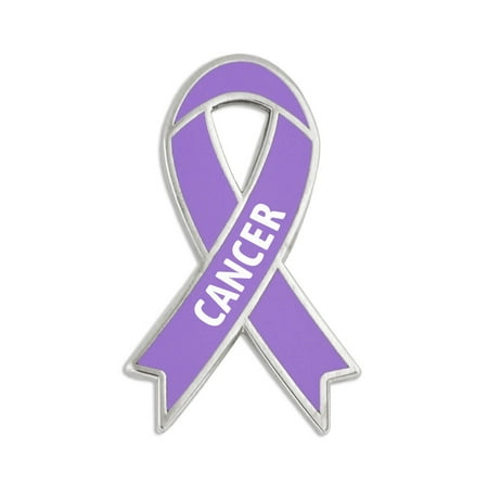 PinMart's Cancer Light Purple Awareness Ribbon Enamel Lapel Pin