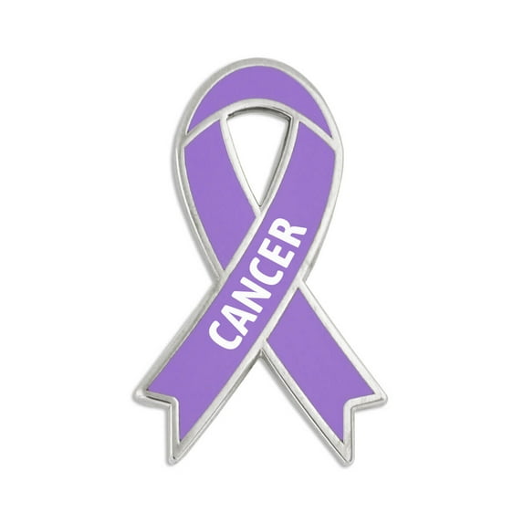 PinMart's Cancer Light Purple Awareness Ribbon Enamel Lapel Pin