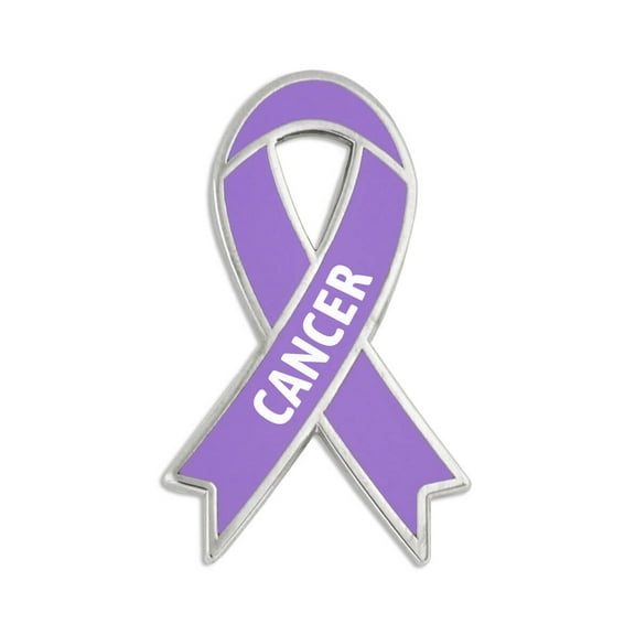 PinMart's Cancer Light Purple Awareness Ribbon Enamel Lapel Pin
