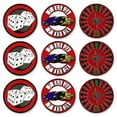 thumbnail image 1 of PinMart's Casino 9 Piece Ball Marker Set, Red, Nickel Plated, 1 of 5