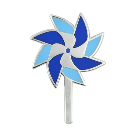 PinMart's Child Abuse Awareness Blue Pinwheel Enamel Lapel Pin